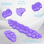 Gel Cloud Keyboard and Mouse Wrist Rest, Cute Wrist Support and Arm Support Keyboard Rest for Keyboard and Mouse Typing Pain Relief，Suitable for Office/Computer/Laptop/Gaming (Transparent Purple Set) - Image 3