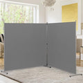 Rantila Indoor Room Divider, Portable Office Divider, Room Divider Wall Screen 2 Large Panel, Folding Partition Privacy Screen Walls Dividers for Room Separator 142" W x 71" H,Gray by RANTILA