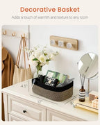 KALLAX Small Woven Storage Basket for Organizing, 12 x 8 x 4.5 inch, 3 Pack - Image 2