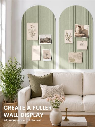 Large Arched Felt Bulletin Board 47.2''×25.5'', Sage - Image 4