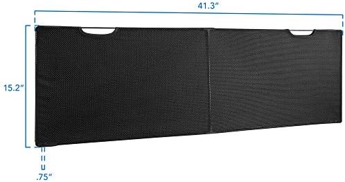 Mount-It! Under Desk Privacy Panel for Sit Stand Workstations [41 Inches Wide], with Cable Management and Organizer Pockets, Modesty Desk Skirt for Home and Office (Black) - Image 2