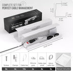 Under Desk Cable Management Tray no Drill – Wire Management - Cord Organizer – Huge Load Capacity – Under Desk Cable Tray no Drill (White, 2 Pieces Set) - Image 6