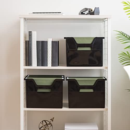 IRIS USA 6-Pack Medium Desktop File Box with Open Lid, Black - Image 4
