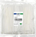 HS White Nylon Cable Ties 12 Inch Zip Ties (1000 Pack) 50 LBS Heavy Duty Clear Zip Ties 12in Plastic Ties Straps for Electrical,Christmas,Weding Fastening by HS
