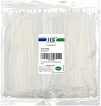 HS White Nylon Cable Ties 12 Inch Zip Ties (1000 Pack) 50 LBS Heavy Duty Clear Zip Ties 12in Plastic Ties Straps for Electrical,Christmas,Weding Fastening by HS