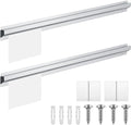 Henoyso 2 Pcs Restaurant Ticket Holder 16/18/24/28/30/32/40/44" Slide Check Rack Receipt Holder Aluminum Silver Order Ticket Rack for Commercial Kitchen Office Cafes Pubs Bar(32 Inch,No Slot) by Henoyso