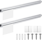 Henoyso 2 Pcs Restaurant Ticket Holder 16/18/24/28/30/32/40/44" Slide Check Rack Receipt Holder Aluminum Silver Order Ticket Rack for Commercial Kitchen Office Cafes Pubs Bar(32 Inch,No Slot) by Henoyso