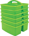 Teacher Created Resources Lime Portable Plastic Storage Caddy 6-Pack for Classrooms, Kids Room, and Office Organization, 3 Compartment by TeacherCreatedResourcesOS