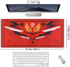 Mouse pad - Evangelion Unit-02 Inspired Dynamic Mecha Design, Large 35.4"x15.7" Anime Sci-Fi Gaming Mat - Image 3