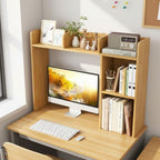 Tangkula Desktop Bookshelf, Countertop Storage Hutch with Shelves for Computer Desk, Desk 3-Tier Display Rack, Multipurpose Wood Desktop Hutch Storage Organizer for Dorm Office - Image 5