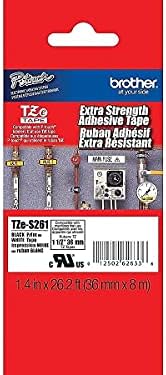 Brother Laminated Extra-Strength Black on White 1 1/2 Inch Tape in Retail Packaging (TZeS261) - Image 4