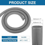MECCANIXITY 1 1/2" 20ft Split Wire Loom Tubing w/Installation Tool Gray - Image 2