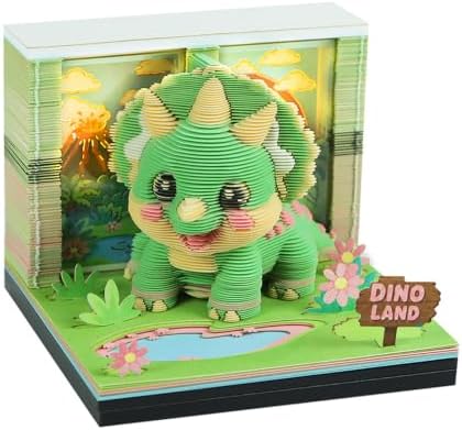 3D Time Piece Calendar 2027 With 52 Weekly Calendars, 3D memo pad tear away calendar 2027, Artsy Pads Suitable for Room and Office Desktop Decoration, Gift Giving (Triceratops) by Unknown