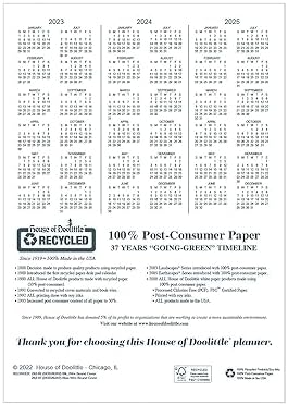House of Doolittle 2024-2025 Two Year Calendar Planner, Monthly, Black Hard Cover, 8.5 x 11 Inches, January - December (HOD262092-24) - Image 5