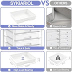 SYKIARIOL Rolling Storage Cart with Drawers, 8 Drawers Utility Cart,White - Image 6