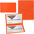 StoreSMART - Orange Folding Business Card Holders - 500 Pack - Polypropylene Plastic (RPP2915O-500) - Image 3
