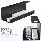 VIVO 2 Pack Black 17 inch Extra Deep Cable Management Tray, DESK-AC16-2C - Image 5
