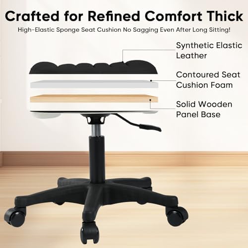 Ergonomic Adjustable Under Desk Footrest,Ottoman with Wheels - Image 4