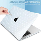 Case for 2026/2025/2024/2023 MacBook Air 15-inch Laptop Release M5 A3448 /M4 A3241 /M3 A3114 /M2 A2941, Stylish Protective Hard Shell Cover for MacBook Air 15.3 inch, Blue Polka Dots - Image 5