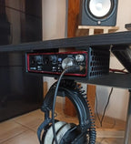 Under Desk Mount Stand for Focusrite Scarlett 2i2 Audio Interface with Headphone Hook, Desk Organization Accessory by Unknown