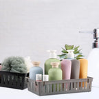 Wenqik Set of 12 Small Plastic Baskets for Organizing, Black,Gray,Clear - Image 5