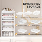 Rolling Cart with 5 Drawers, Clear Plastic Drawer Organizers, Vanity Cart - Image 6