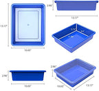 Storex Letter Size Flat Storage Tray – Organizer Bin for Classroom, Office and Home, Blue, 5-Pack (62517A05C), 10 x 13 x 3 Inches - Image 6