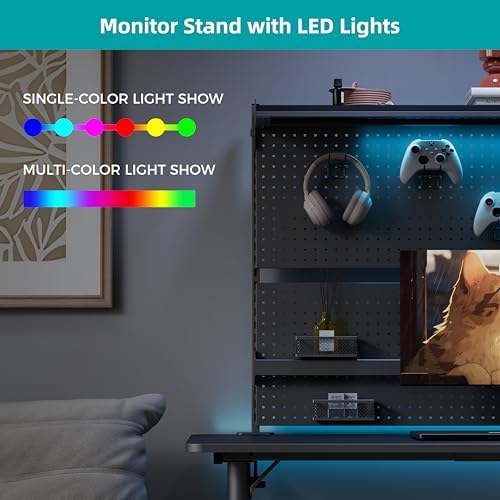 EUREKA ERGONOMIC Desk Pegboard Dual Monitor Stand 59x34 Black - Image 5