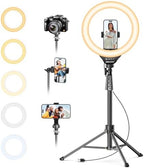 UBeesize 12" LED Ring Light with 62" Tripod Stand, Phone Holder & Remote by UBeesize