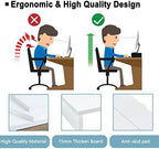 TEAMIX 2 Pack White Monitor Stand Riser 20 inch, Wooden Desktop Stand Shelf - Image 4