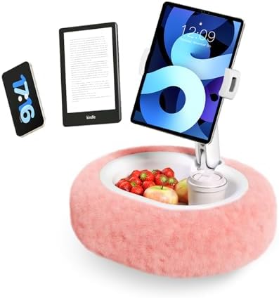 SupeDesk Tablet Stand Pillow for Bed, Adjustable Tablet Stand with Detachable Snack Bowl, Phone Stand for Bed, Kindle Holder, iPad Holder, Tablet Holder for Reading, Watching Videos and Streaming by SupeDesk