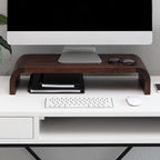 Anji Mountain Monitor Stand for Desk - Desktop Organizer & Laptop Riser, Ergonomic Monitor Riser, Space-Saving, Durable, Easy Assembly & Ideal for Home & Office, Walnut, Classic by AnjiMountain