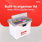 STAPLES File Box Portable Tote, Letter Size, Clear, 2/Pack - Image 4