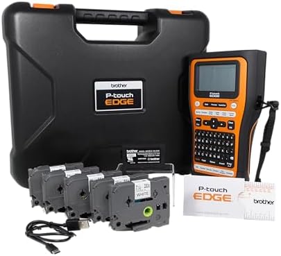 Brother PT-E510BP Contractor Kit: P-Touch Handheld Industrial Label Printer with USB-C & Dual Auto-Cutter Plus 5 Tapes (up to 24mm Labels) by Unknown