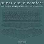 Cloud Keyboard Wrist Rest – Create-ables Qloud Cloud Wrist Rest for Computer Keyboard and Mouse, Ergonomic Memory Foam Wrist Pad with Non-Slip Base, Includes Cloud Mouse Pad – Dark Teal - Image 3