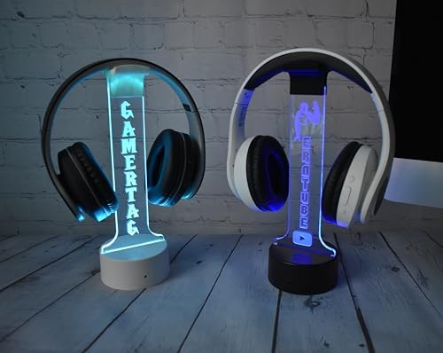 Personalized Headphone Stand, Custom Gamertag Light Sign Headset Holder, Custom Headset Stand, Gamer LED sign, Gift for Gamers and Streamers - Image 4