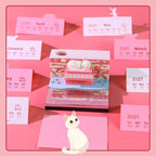 3D Calendar 2027,Time Piece Calendar 2027 With LED Lights,3D Art Calendar Memo Pad,Cat Home Desktop Decoration,Tear-Away 3D Paper Art Notepad,Christmas Gift,New Year Gift (Sweet-Dream Cat Home) - Image 6
