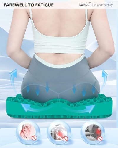 Breathable Honeycomb Gel Seat Cushion, Pressure Relief Cushion Long Sitting - Image 2