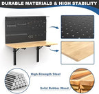 Ultrawall Wall Mounted Workbench with Pegboard, Folding Down Work Table - Image 5