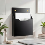 Feifeiya 2 Pcs Black Acrylic File Holder Wall Mount, 12.6"x9.5"x2.4" - Image 5