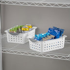 Sterilite Small Ultra Basket Plastic Storage Organizer Bin, White, 24-Pack - Image 6