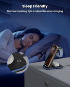 Wireless Charger Stand, CIYOYO 3 in 1 Fast Wireless Charging Station Dock for Apple Watch 11/9/8/7/6/SE/5/4/3/2, Airpods 3/2/Pro, iPhone 17/16/15/14/14 Plus/14 Pro Max/13/13 Pro/12/12 Pro/SE/X/XR/XS/8 - Image 5