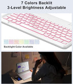 for Samsung Galaxy Tab S11 Ultra 14.6 Inch 2025 Backlit Keyboard Case, Galaxy Tablet S11 Ultra Case Keypad with S Pen Holder, 7-Color Backlight Keyboard for Samsung Tab 14.6'' SM-X930/X936B, Pink - Image 3