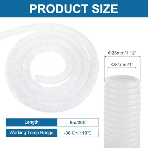 MECCANIXITY 1" 20ft Split Wire Loom Tubing w/Installation Tool White - Image 2