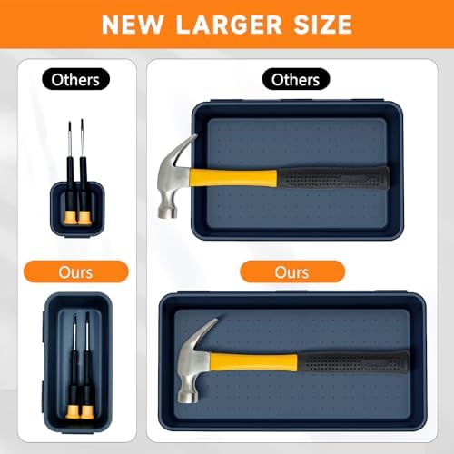 Tool Box Organizer Tray, 60 PCS & 5 Sizes, Blue and Orange - Image 6