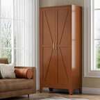 COFaR 5 Tier Metal Kitchen Storage Cabinets, 71" Pantry Cabinet with Doors - Image 2