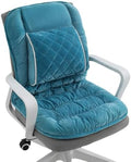 Office Chair Cushion Soft Seat Pad with Backrest Upgraded Lumbar Support Desk Chair Cushions for Dorm, Desk, Rocking Chairs，Patio by Gujuja