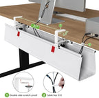 KEEGH Large No Drill Under Desk Cable Management Tray 36 in, White - Image 4