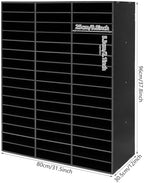 Literature Organizer with 48 Compartments, Adjustable File Sorter Mail Center, PVC Paper Storage Cabinet with Shelves for Home, Office & Classroom, Black - Image 2