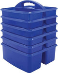 Teacher Created Resources Blue Portable Plastic Storage Caddy 6-Pack for Classrooms, Kids Room, and Office Organization, 3 Compartment by TeacherCreatedResourcesOS